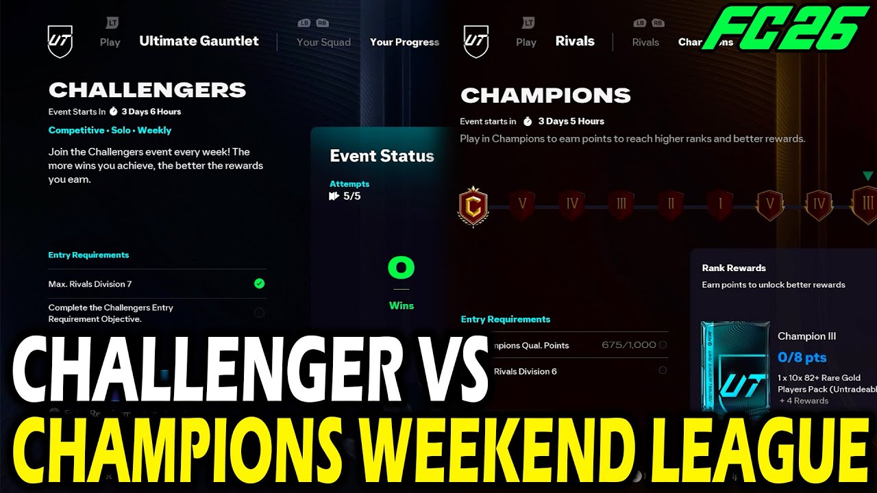 Стоит ли играть в Challenger или Champions Weekend League в FC 26 Ultimate Team?