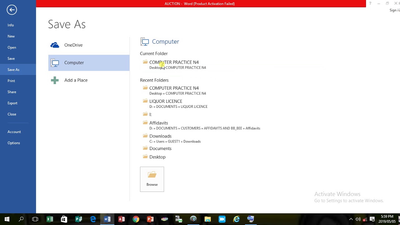 7 Save a document As another File Name