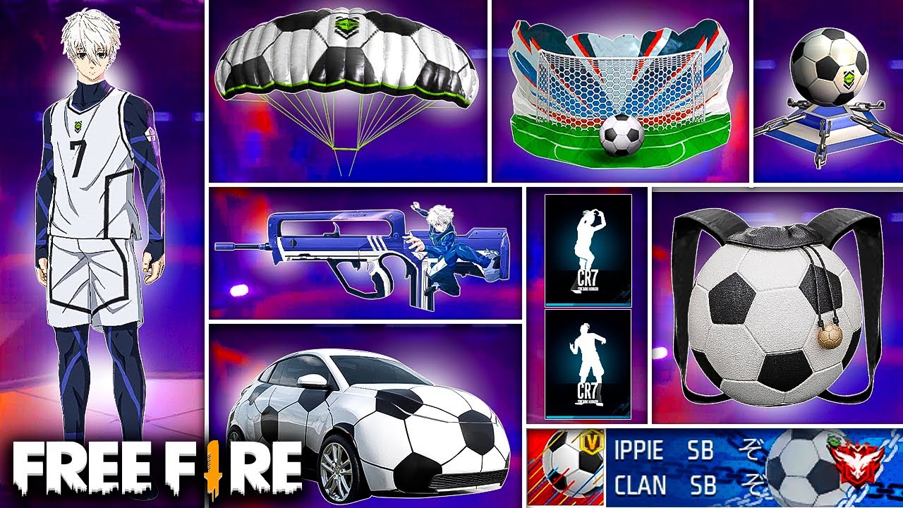 RETO: SOLO PODEMOS USAR COSAS DE FUTBOL ⚽️😱 *Nueva colaboración* FREE FIRE