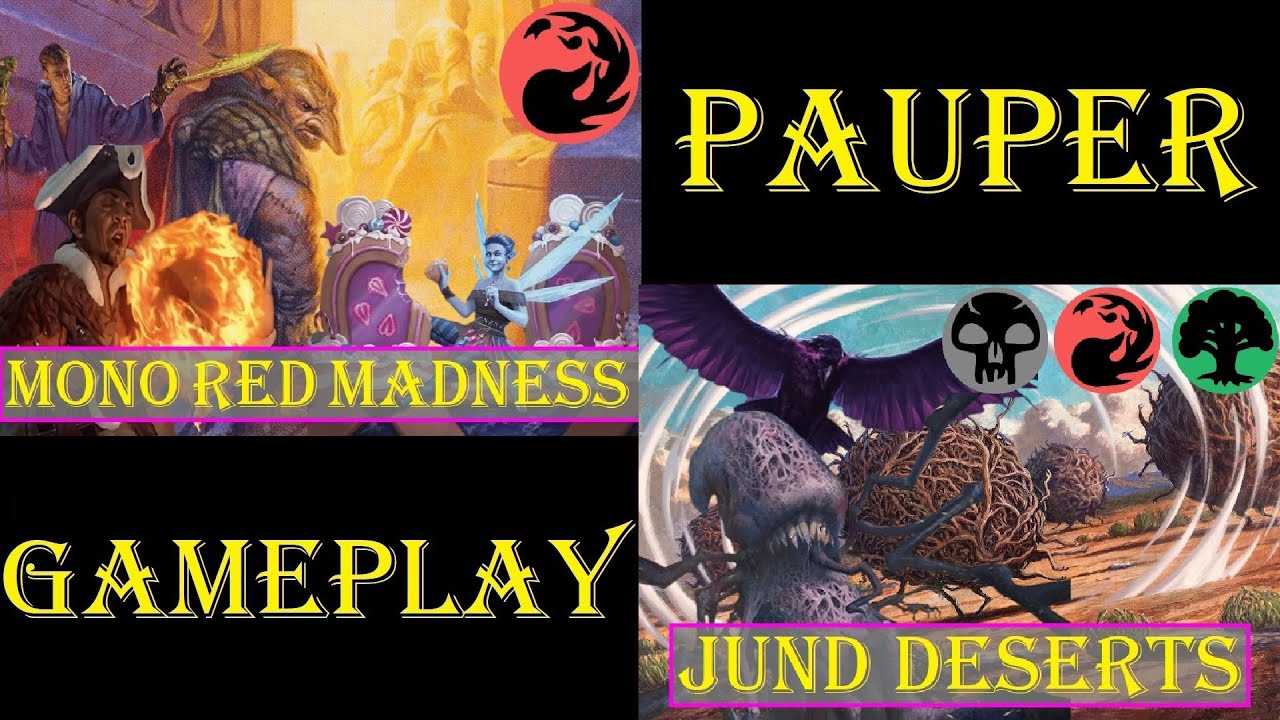 Mono Red Madness Vs Jund Desertos [PAUPER] | Gameplay Ao Vivo #mtgpaupergameplay #mtgpauper