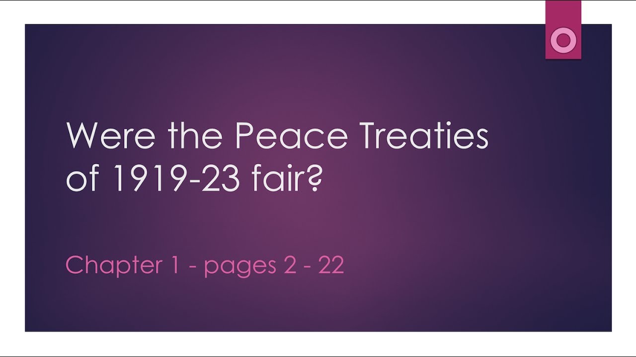 Peace Treaties - Introduction