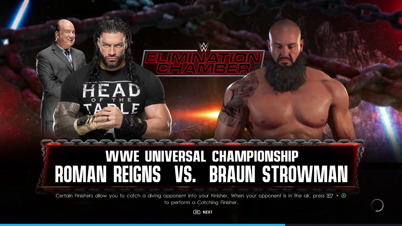 WWE 2K22 ROMAN REIGNS VS BRAUN STROWMAN