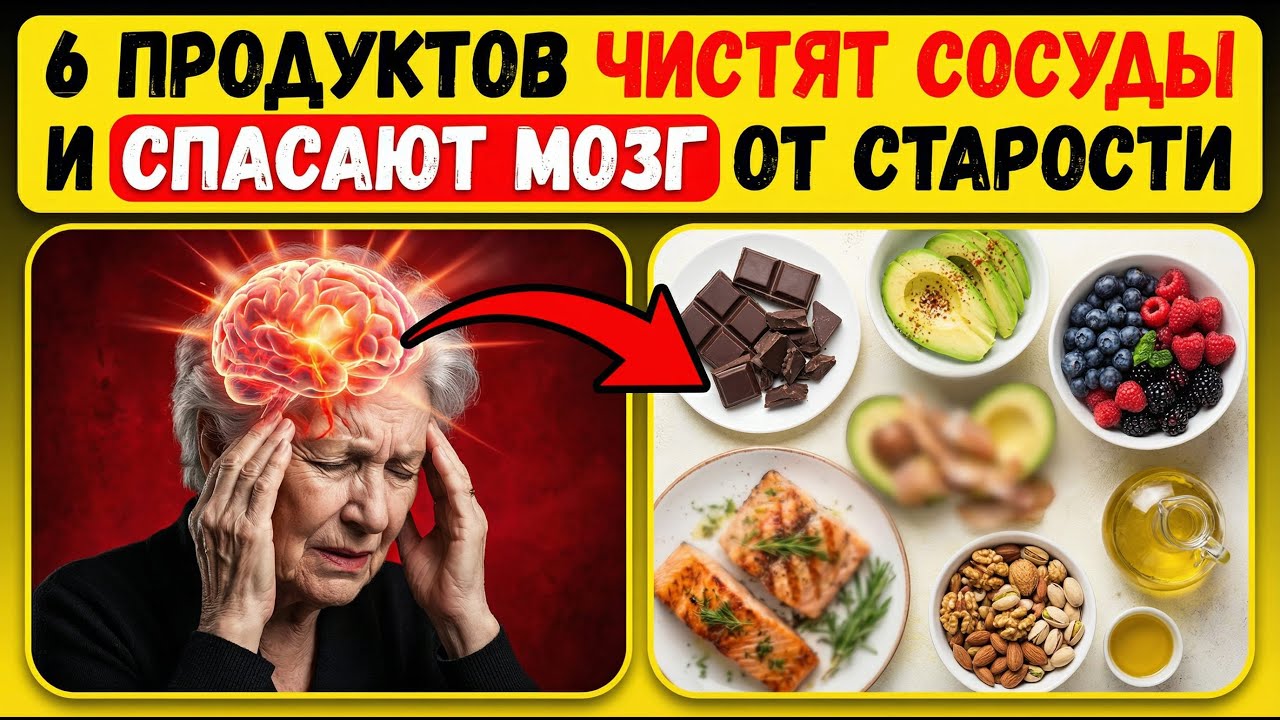 КАРДИОЛОГ:  СРОЧНО ЕШЬТЕ ЭТИ 6 ПРОДУКТОВ! Они ЧИСТЯТ даже самые ЗАБИТЫЕ СОСУДЫ!