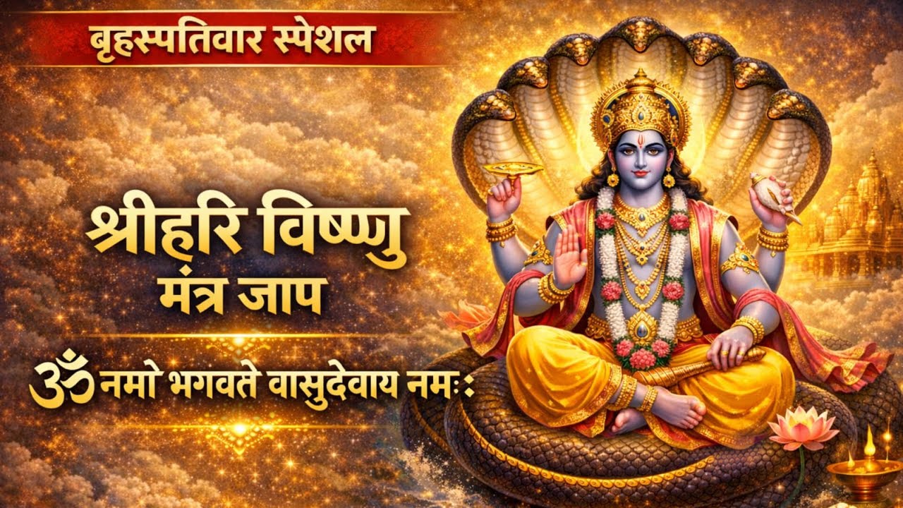 LIVE 🔴 Om Namo Bhagavate Vasudevaya Namah | Lord Vishnu Mantra Jaap | Peace • Positivity • Moksha