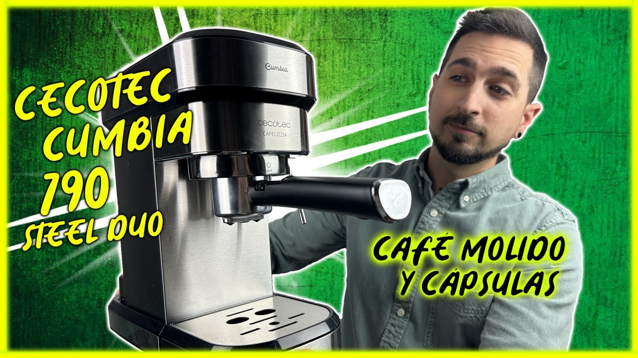 CECOTEC CUMBIA 790 STEEL DUO / Cafetera HÍBRIDA🔥 CAPSULAS + CAFÉ MOLIDO