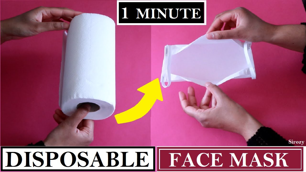 DIY 1 MINUTE DISPOSABLE FACE MASK | How To Make Disposable Face Mask | PAPER TOWEL FACE MASK