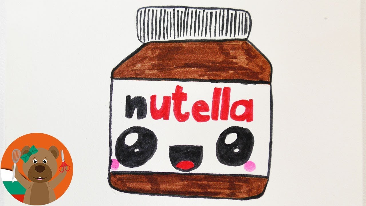 Нарисувай сам NUTELLA с KAWAII личице