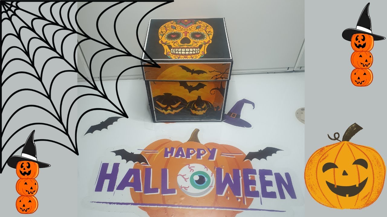 Mini album BOX EXPLOSIVE/ spécial Halloween/ scrapbooking