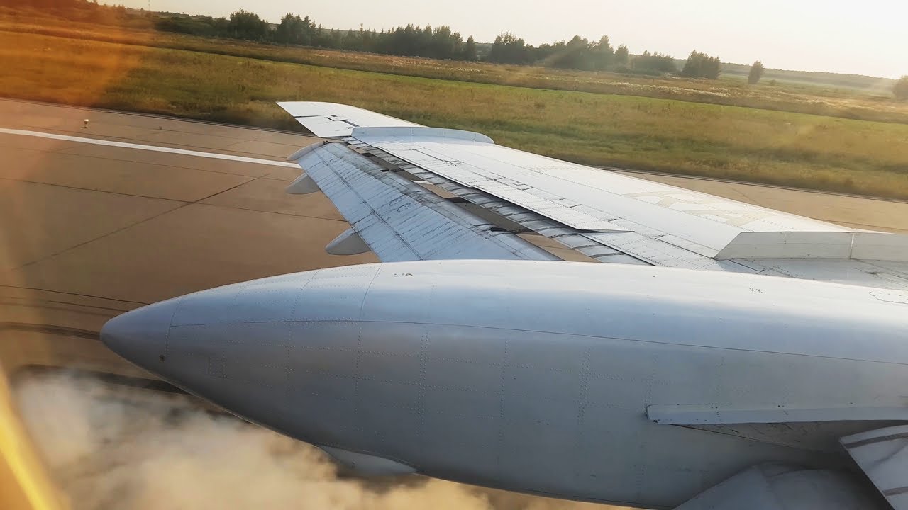 Самолет Ту-154 Посадка в Домодедово Авиакомпания 