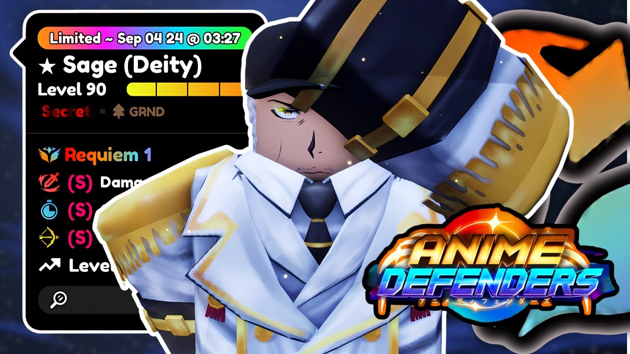 Obtaining and Showcasing *Evolved* Sage (Deity) W/ Requiem and SSS Stats in Anime Defenders