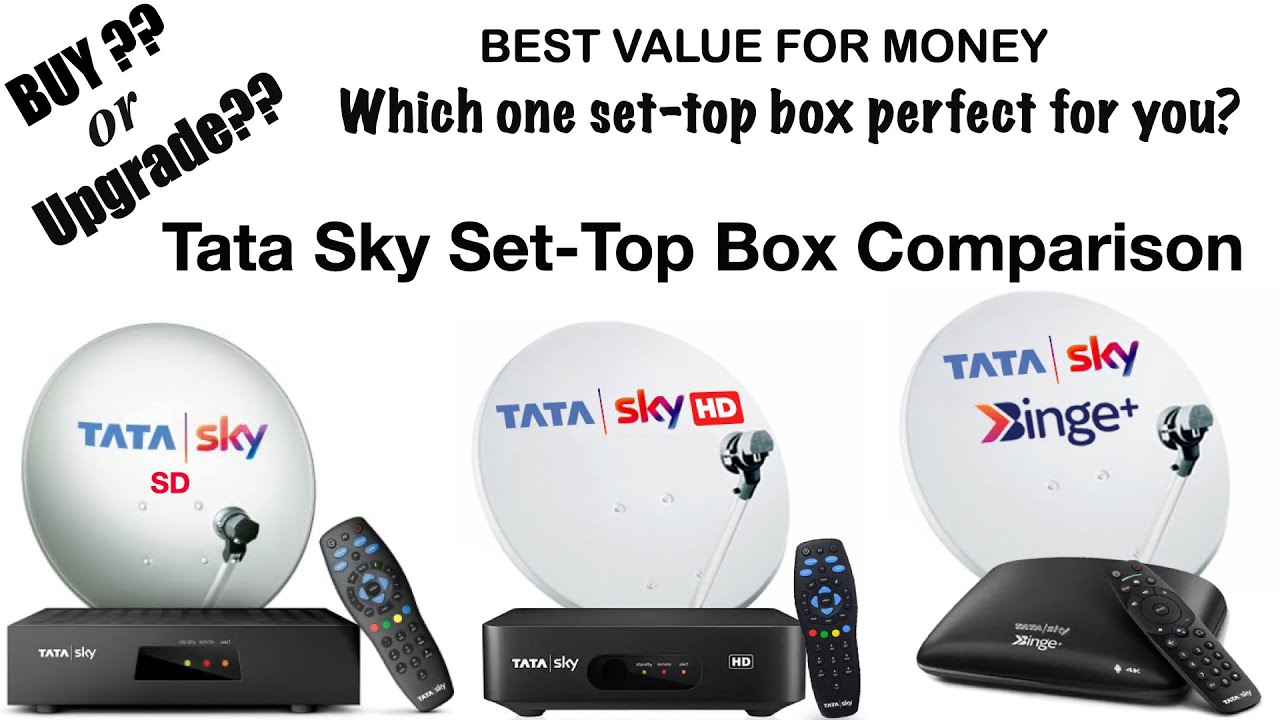 TATA SKY all set top box comparison 🔥🔥| SD vs HD vs 4K vs BINGE+ |Best Value For Money Set Top Box 🔥