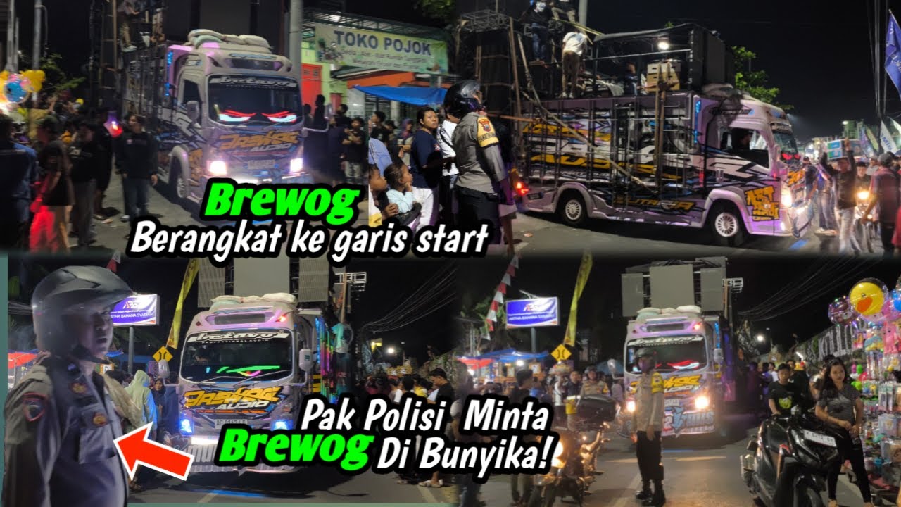 Brewog Berangkat Ke Start❗ Pak Polisi Minta Brewog Dibunyikan ❗Karnaval Meron Sukolilo