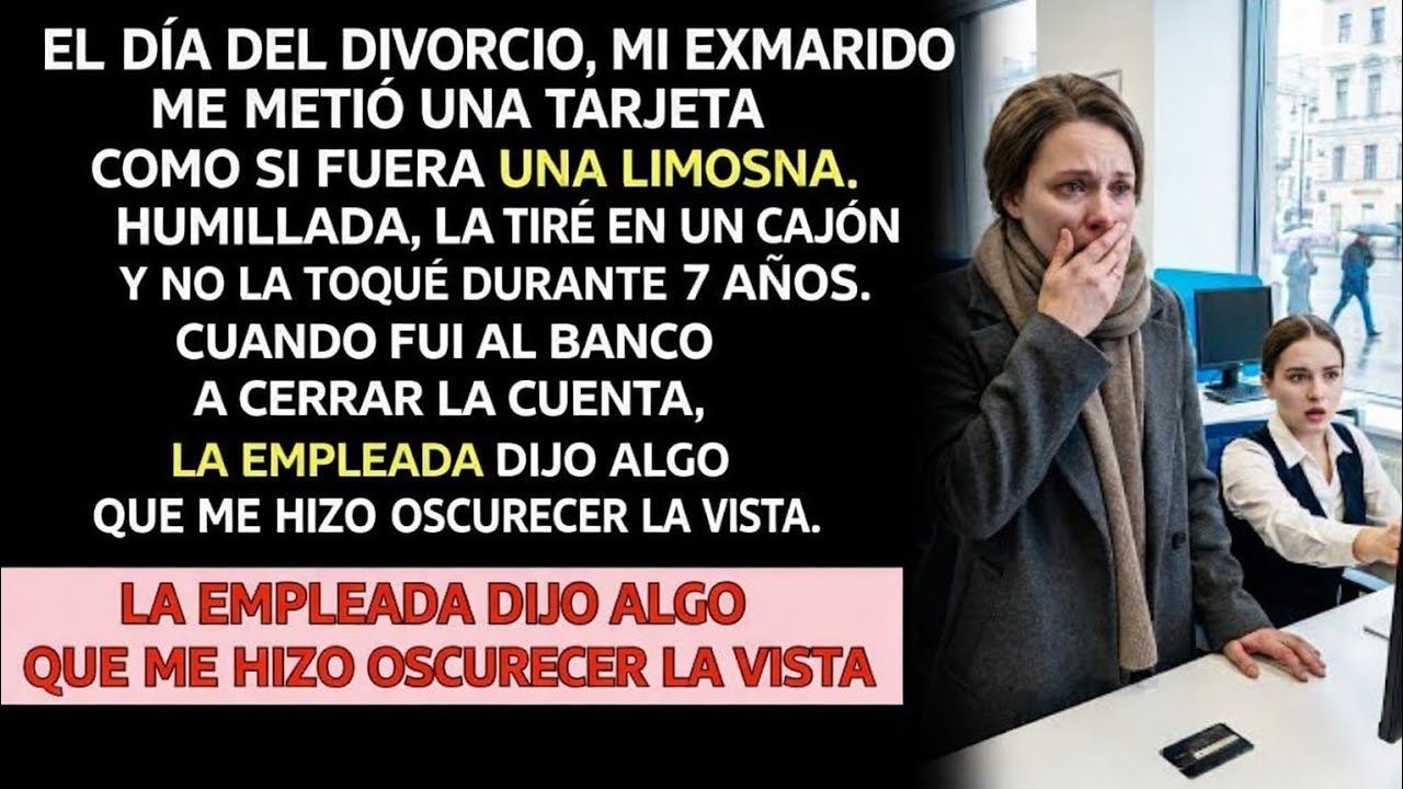 Mi marido arrojó una tarjeta a un charco frente al juzgado. Siete años después descubrí lo que...