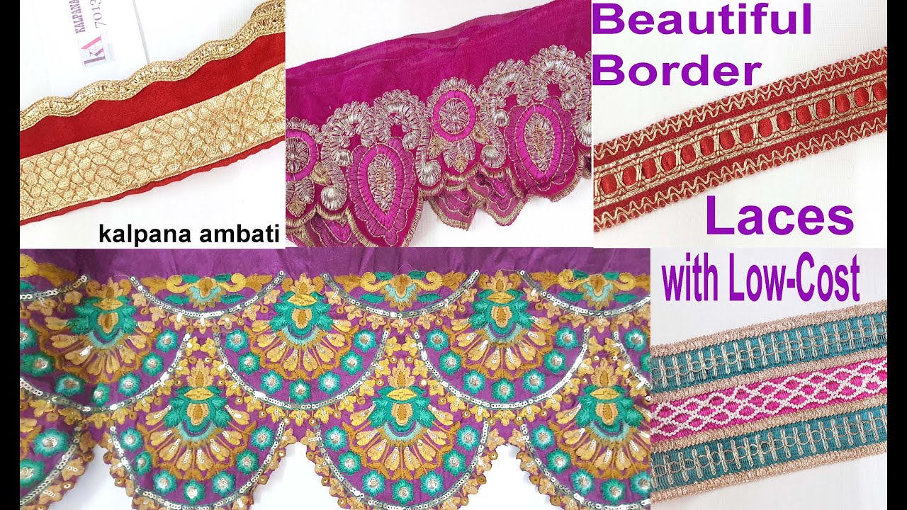 Saree Lace Design // Border Design Lace // Cut Piece Lace with Low-Cost //  Laces Clearance sale