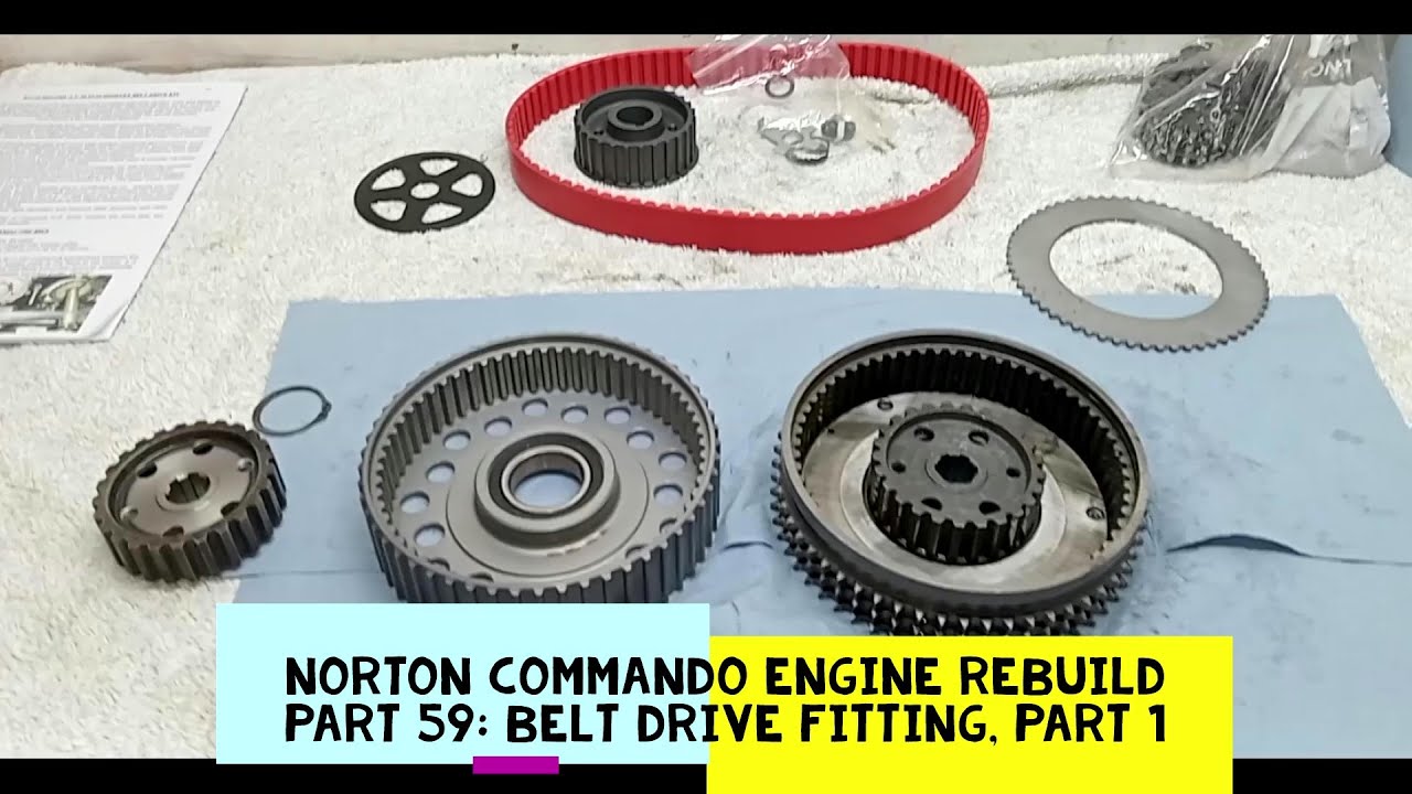Ремонт двигателя Norton Commando. Часть 59: Установка ременного привода, часть 1
