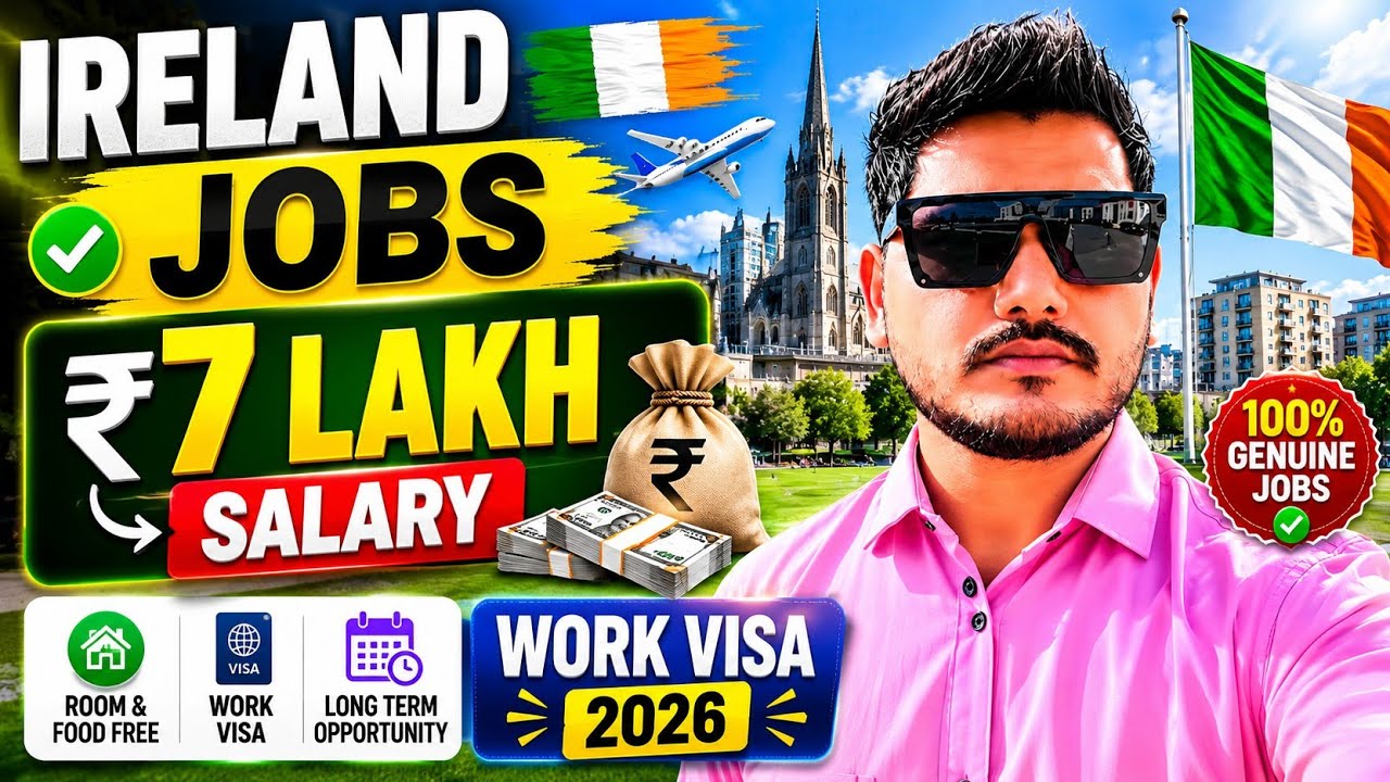 🔥 IRELAND 🇮🇪 JOBS 2026 | WORK VISA | SALARY ₹7 LAKH 🔥