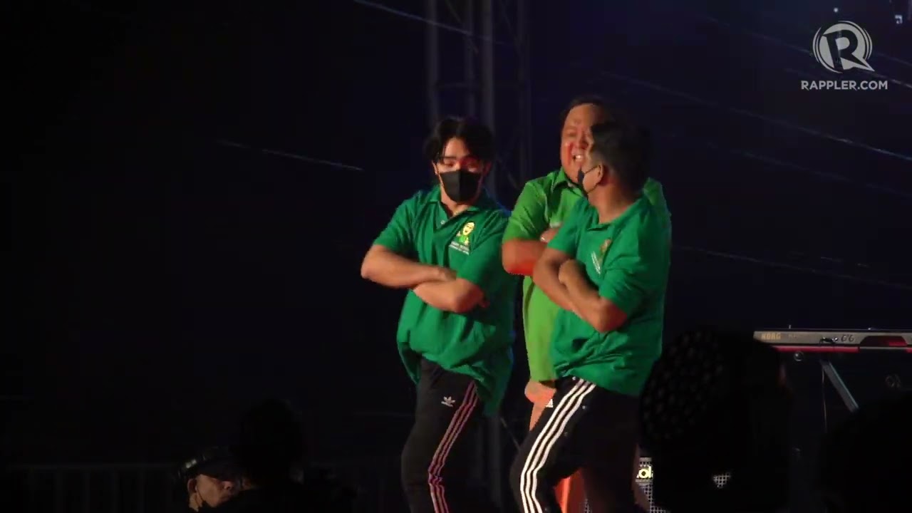 Harry Roque performs dance number at Marcos-Duterte campaign kick-off