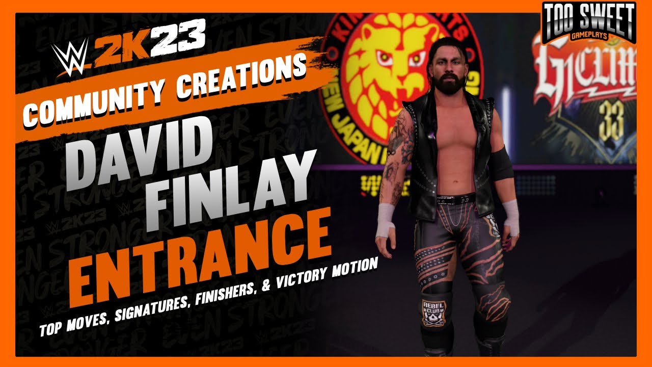 WWE 2K23 David Finlay Entrance, Top Moves, Signatures, Finishers, & Victory Motion