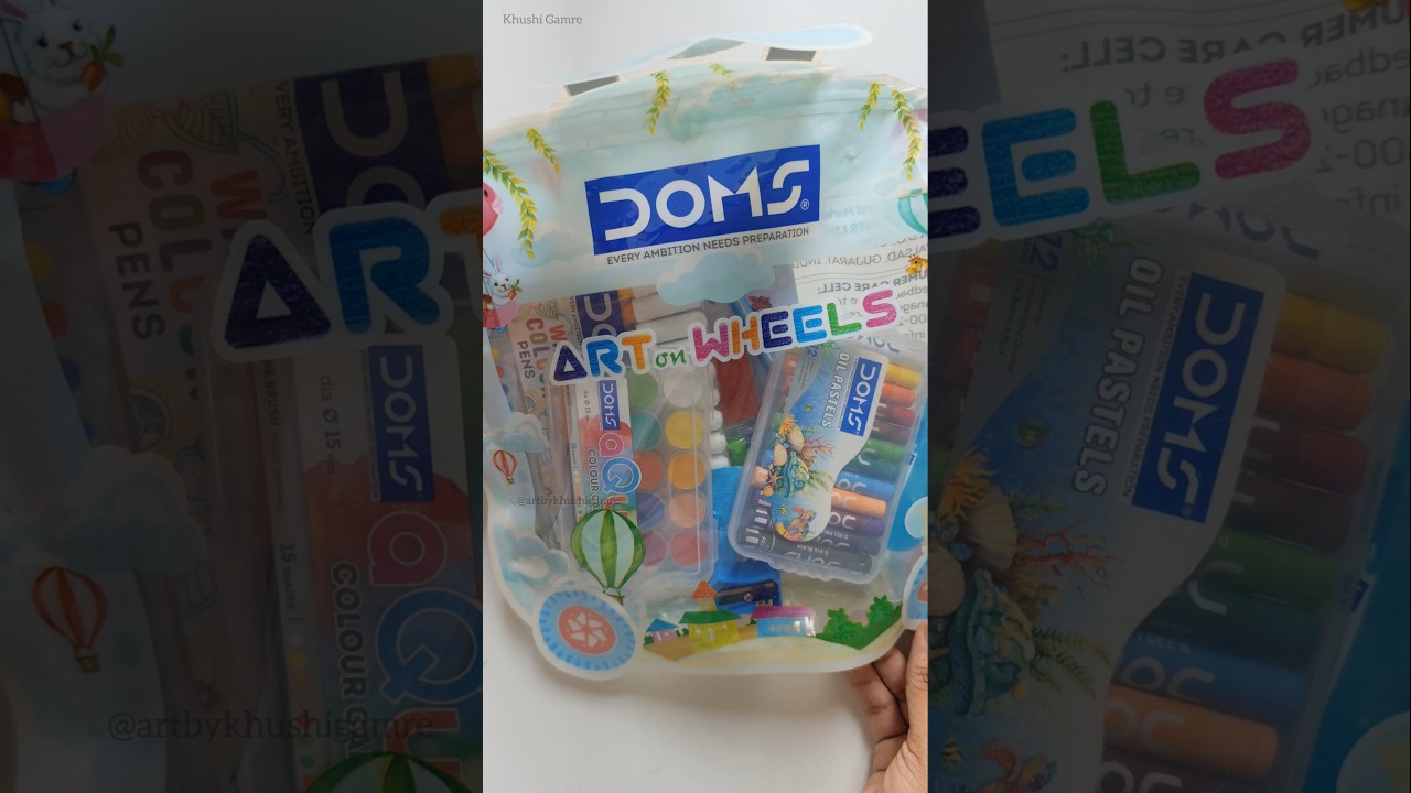Doms Art on Wheels Kit Unboxing | Khushi Gamre #shorts #doms