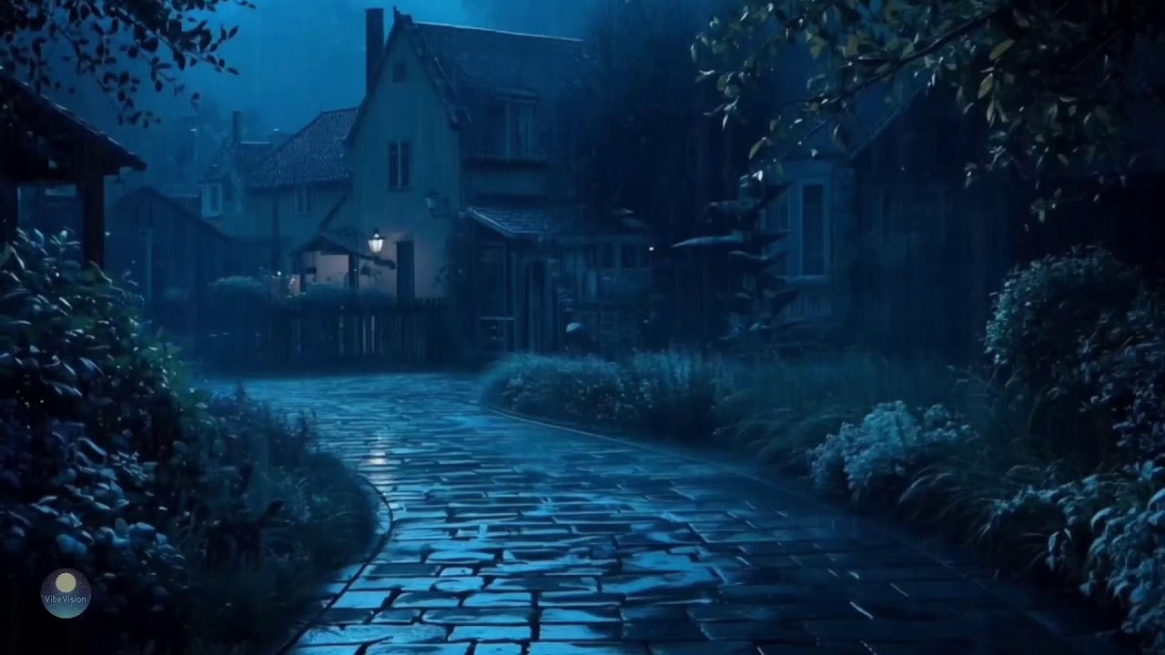 Relaxing rain Sounds & Soft Lofi in a Quiet Night Garden