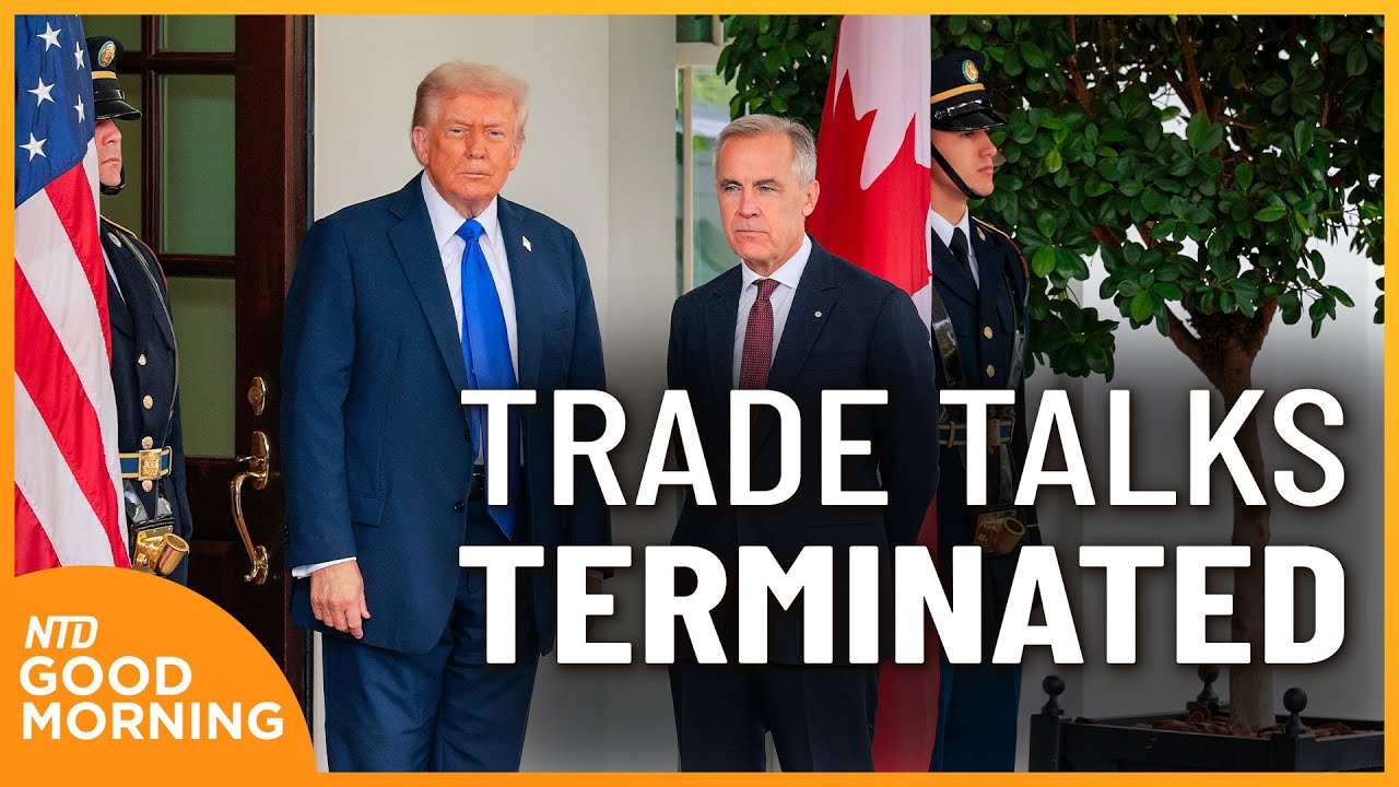 Trade Talks with Canada Terminated; Over 30 Charged in Gambling Bust | NTD Good Morning (Oct. 24)