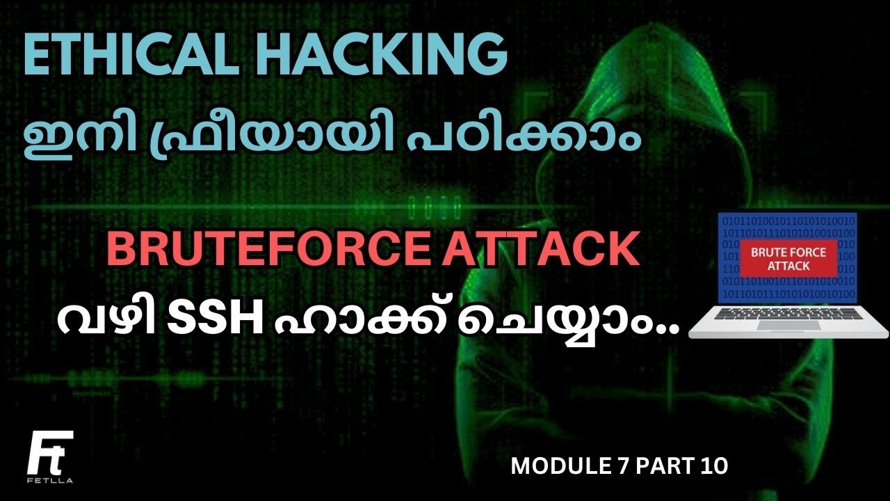Exploiting SSH through Bruteforce Attack | Learn Ethical Hacking in Malayalam | Fetlla