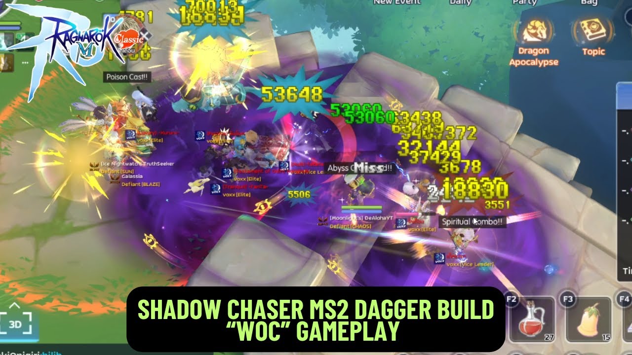 SHADOW CHASER MS2 DAGGER BUILD ЛЕДЯЩИЙ WOC БЕЗ +15 ЭКИПИРОВАНИЯ | RAGNAROK M CLASSIC