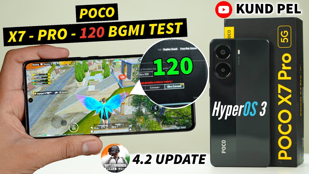 POCO X7 Pro - 120 FPS BGMI Test // HyperOS 3 after 4.2 Update😱Best under 20,000#pocox7pro #poco 