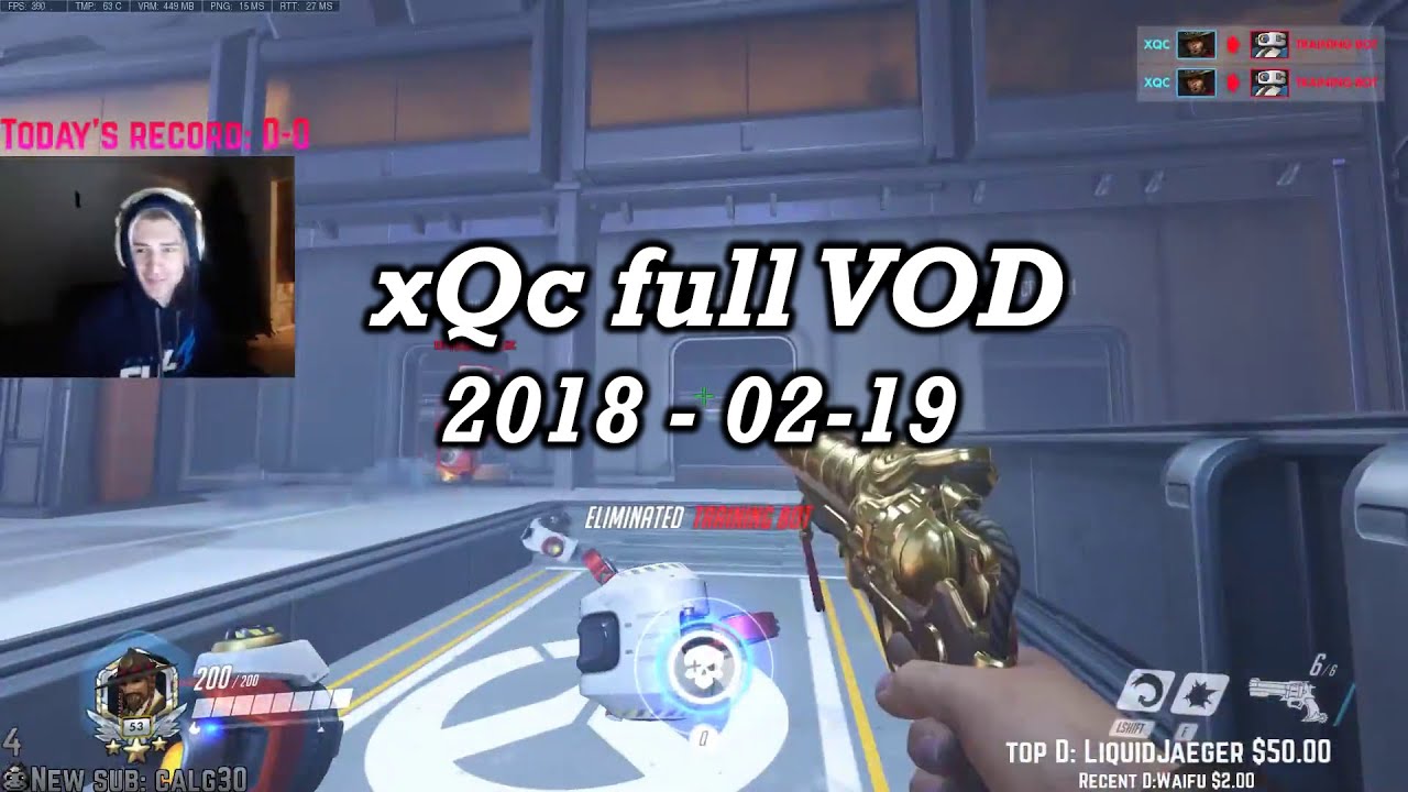 xQc VOD - 2018-02-19  •  EU FRIENDLY KappaRoss (Short stream b4 practice)