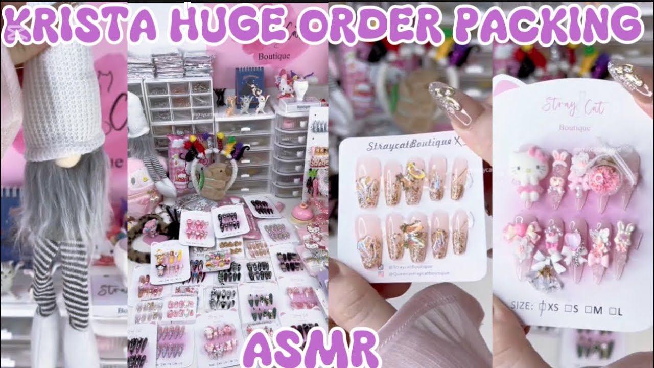 KRISTA HUGE ORDER PACKING 😻💅🏻(ASMR)||SMALL BUSINESS 