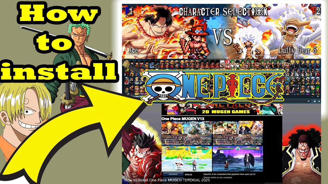 How to Install ONE PIECE MUGEN -TUTORIAL 2025
