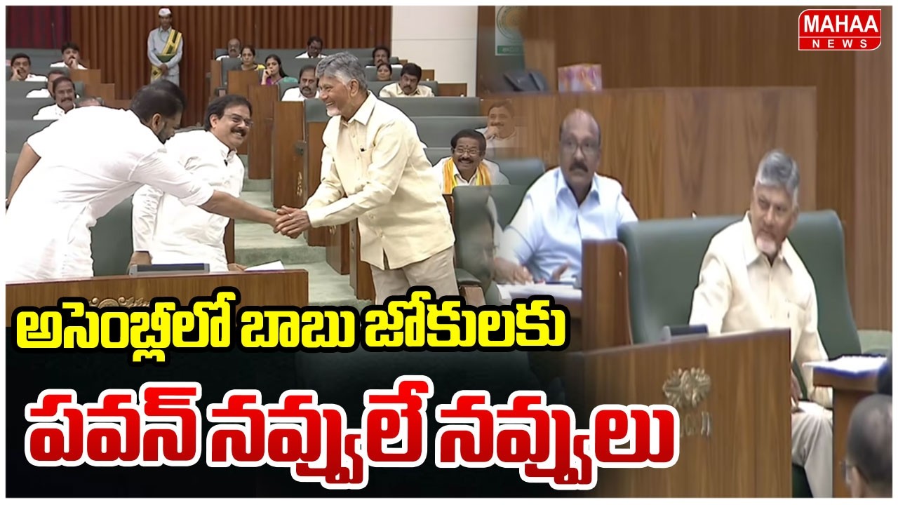 అసెంబ్లీలో బాబు జోకులకు పవన్ నవ్వులే నవ్వులు | CM Chandrababu Jokes | AP Assembly