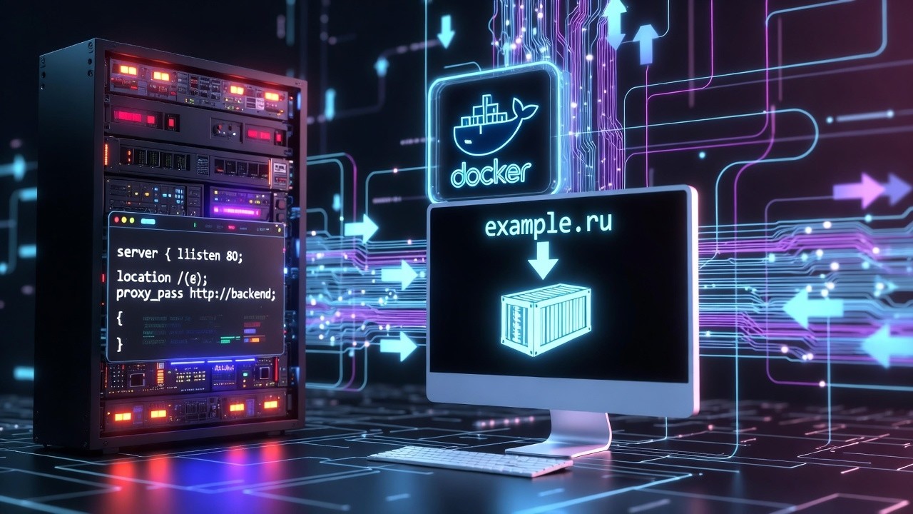 Reverse Proxy на Nginx за 15 минут | Docker + VPS для новичков