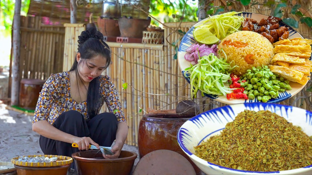 Đặc Sản Vùng Cao “ Cá Khô Giã Tay” ll Đẹp Mắt Món Cơm Chiên Mắm Ruốt Theo Kiểu Thái Lan