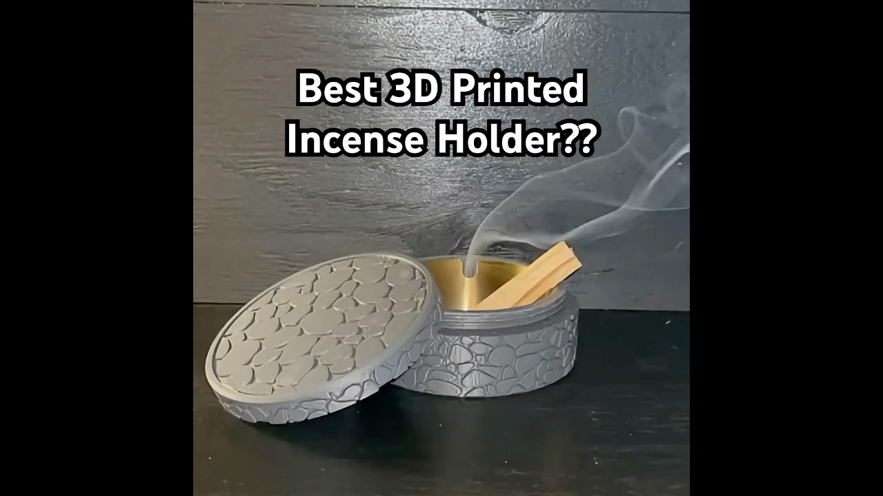 3D Printed Incense Holder 🌿 Handmade Rock-Texture Design!