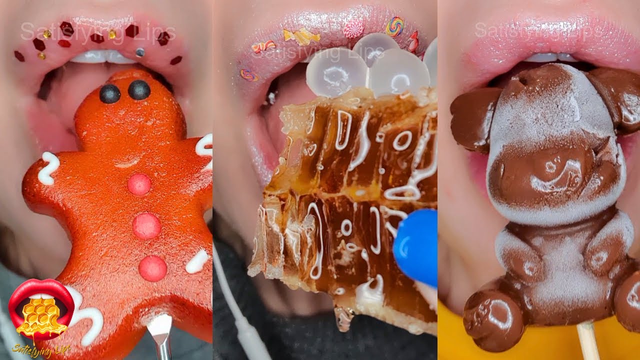 10 Minutes For Sleep Relaxing Study ASMR Eating BROWN Food Mukbang