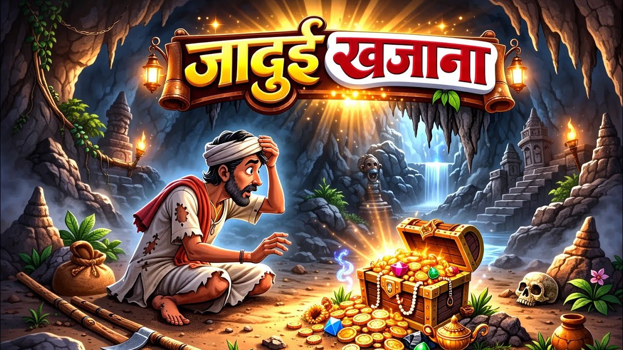  जादुई खजाना | गरीब किसान और रहस्यमयी गुफा की कहानी | moral_animation_stroy #cartoonstory 