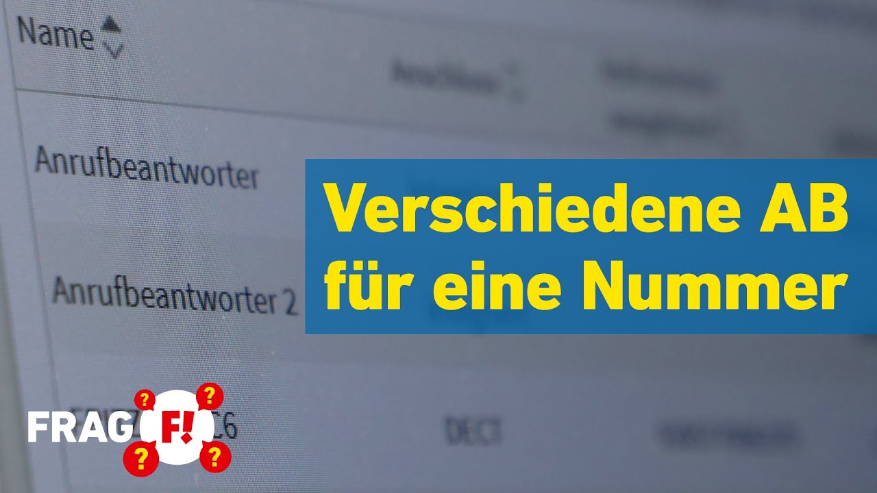Verschiedene Anrufbeantworter für eine Rufnummer | Frag FRITZ! 66