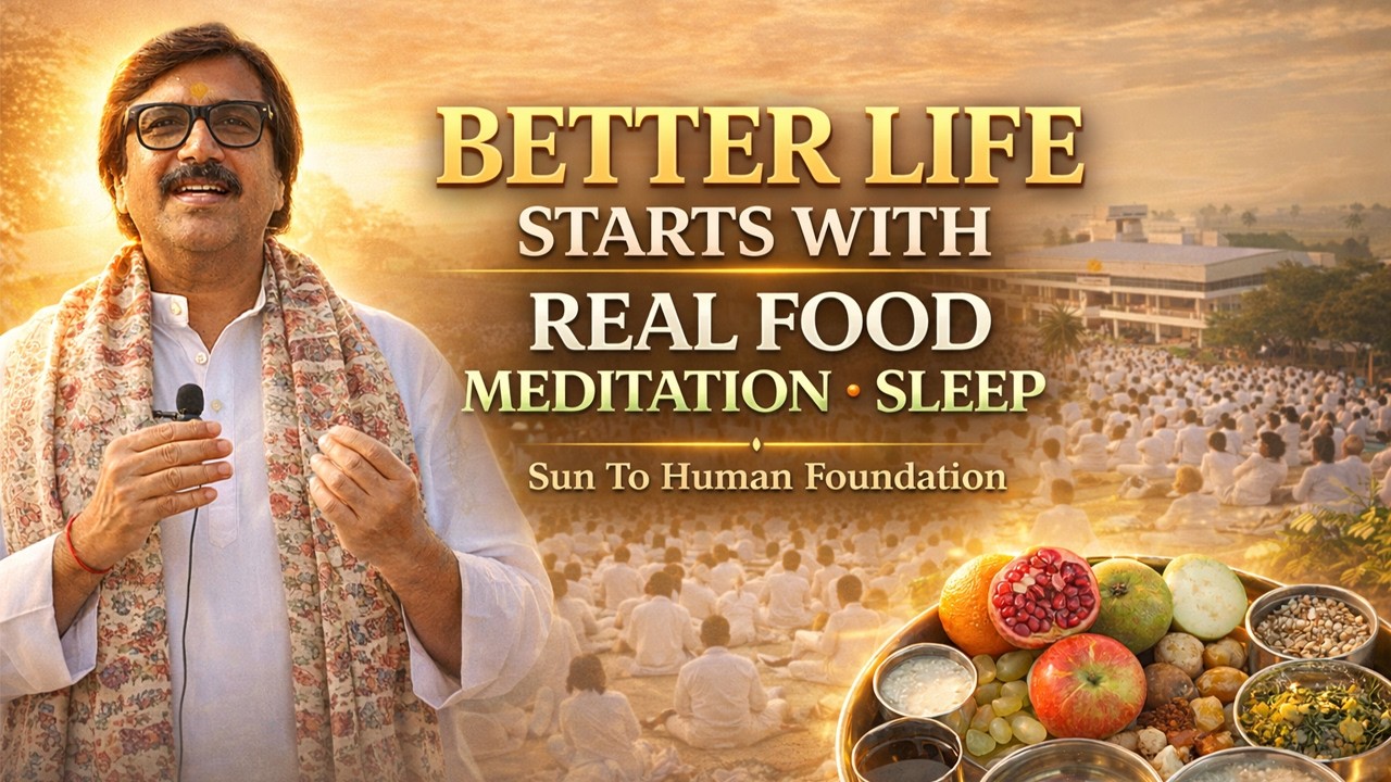 || Better Life Starts with Real Food, Meditation & Sleep | SUN TO HUMAN FOUNDATION ||
