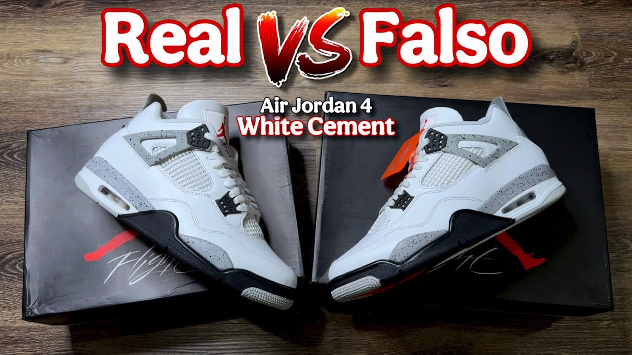 Real vs Falso - Jordan 4 White Cement (2025)