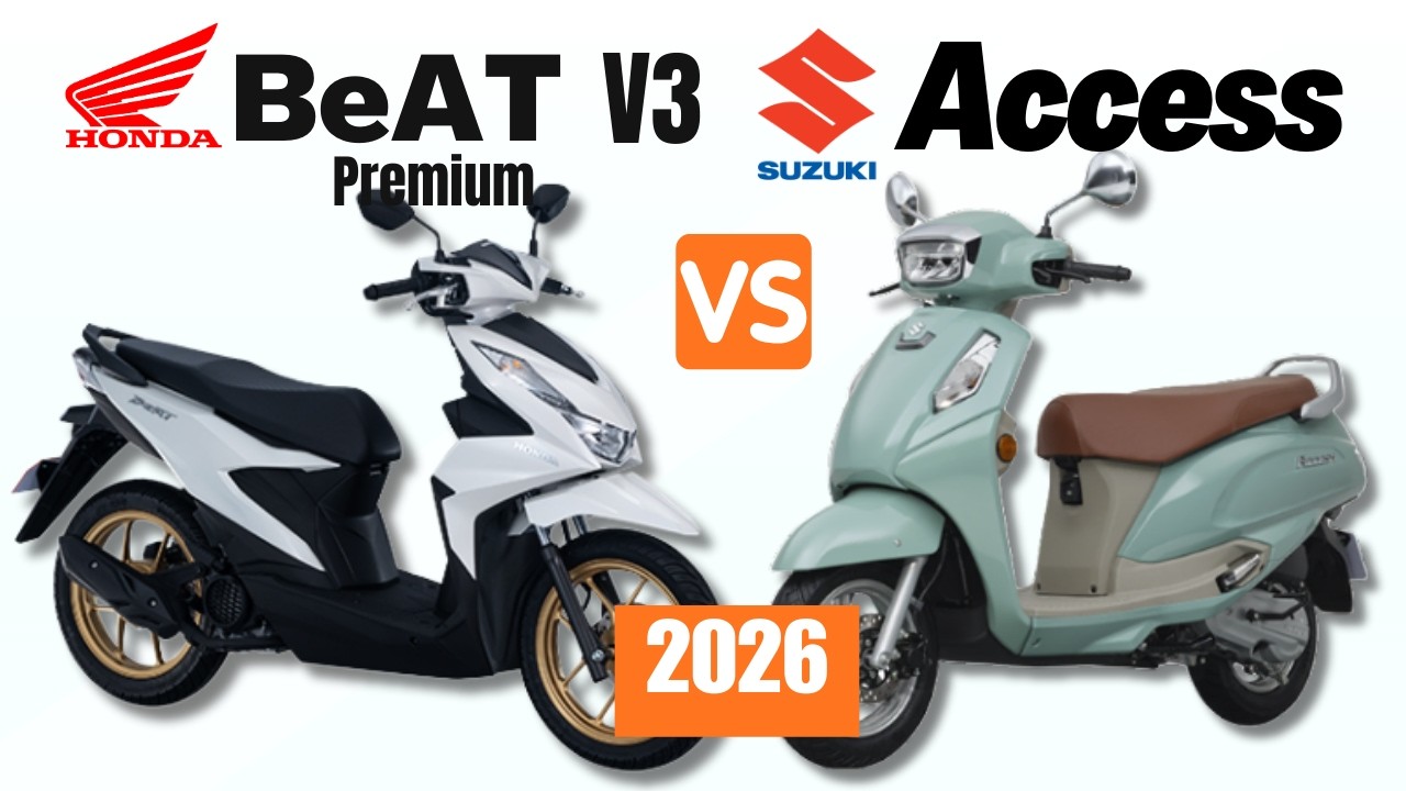 Honda BeAT v3 Premium против Suzuki Access 125 | Сравнительный анализ | Характеристики и цена | 2026