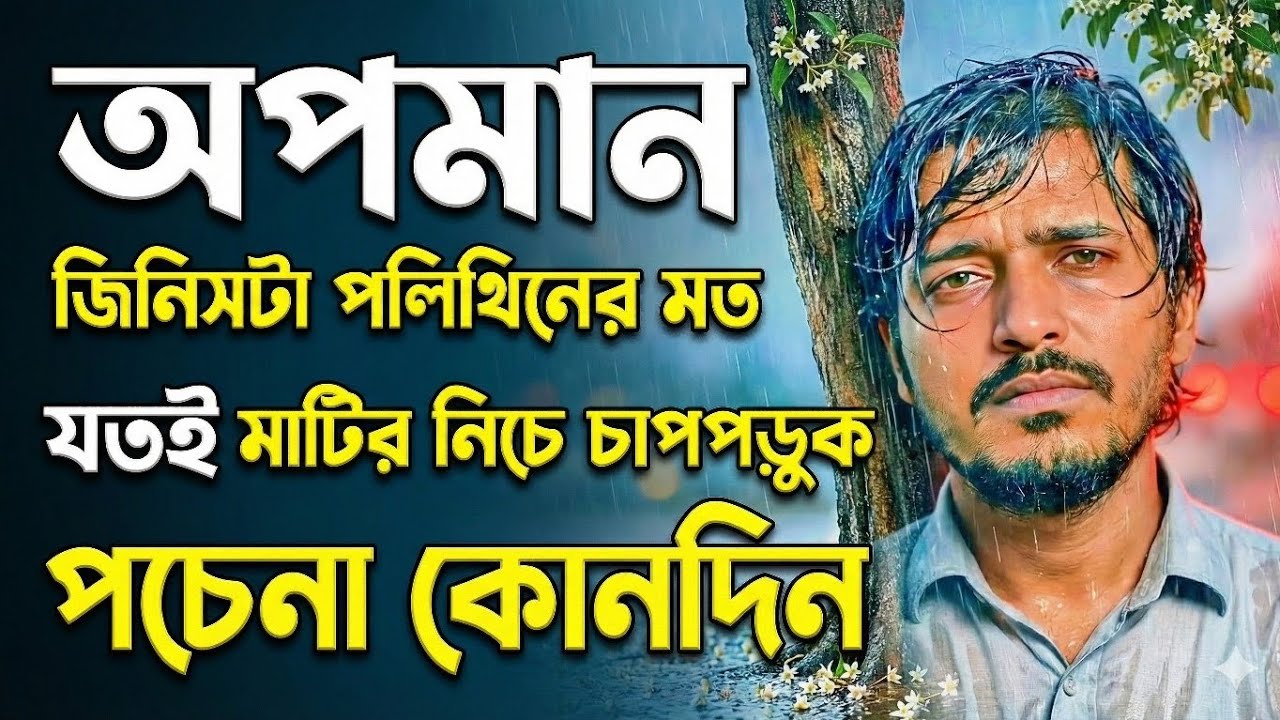 অপমান হলো পলিথিনের মতো যতোই মাটির নিচে চাপা পড়ুক কোনদিন পচেনা