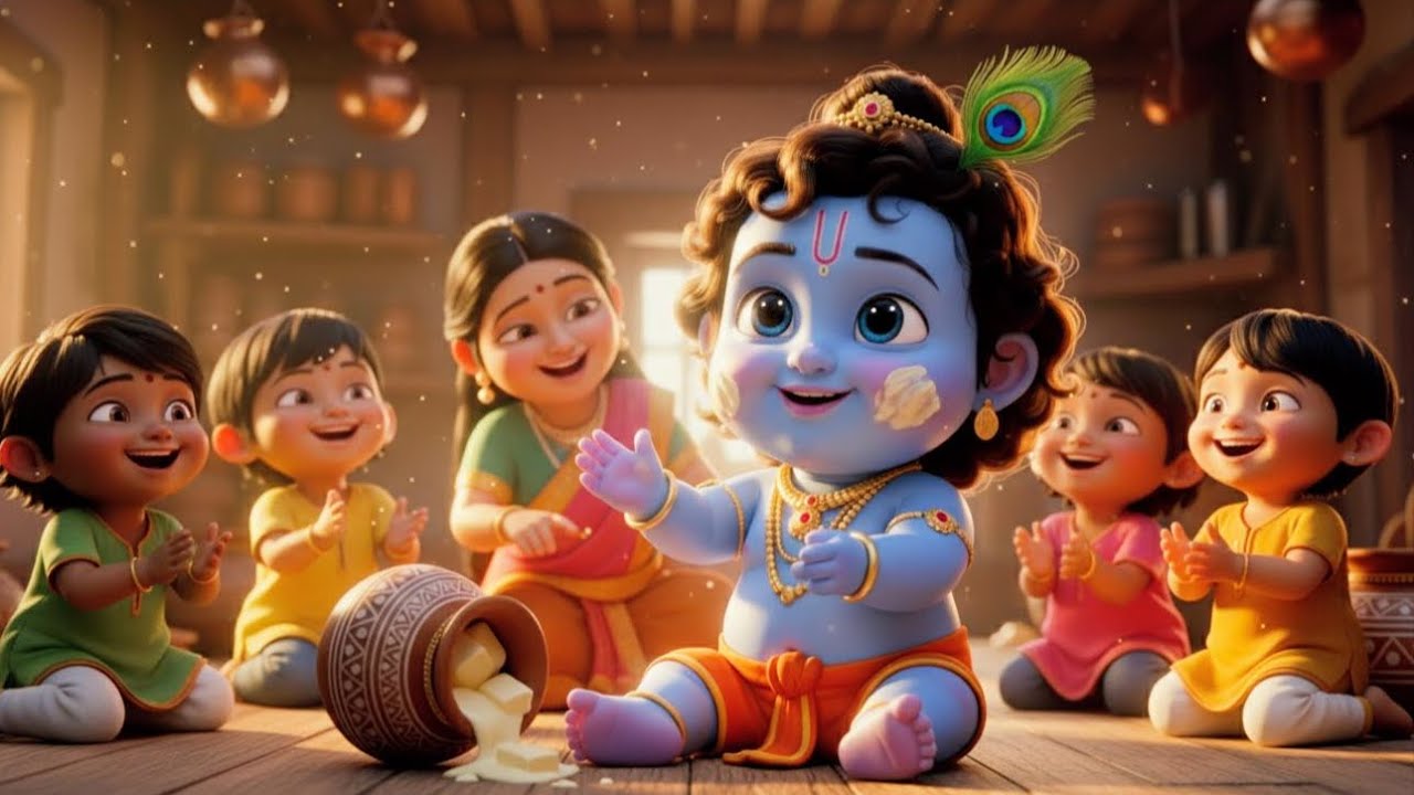 baby krishna song for kids | Little Krishna: The Cutest Tales l Kilbil Kids #krishna #kidssongs