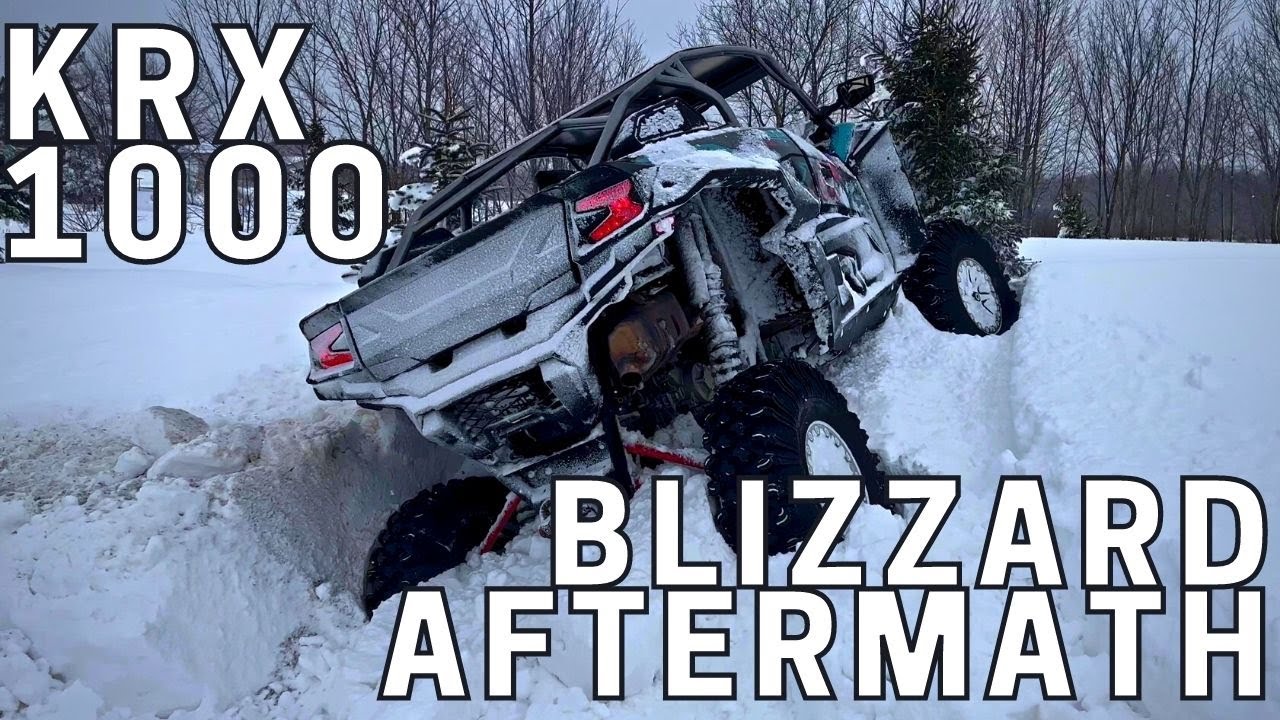 KRX 1000 ALMOST ROLLS!! SNOWMAGEDEON FUN.