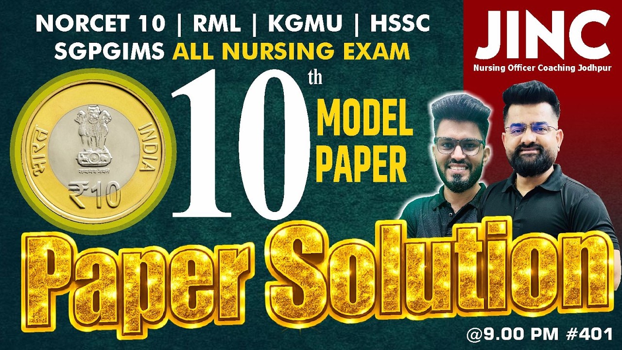 NORCET-10 | RML | KGMU | SGPGIMS  | ALL CHO 10th Modal Paper | Paper Solution by Ravi Sir #401