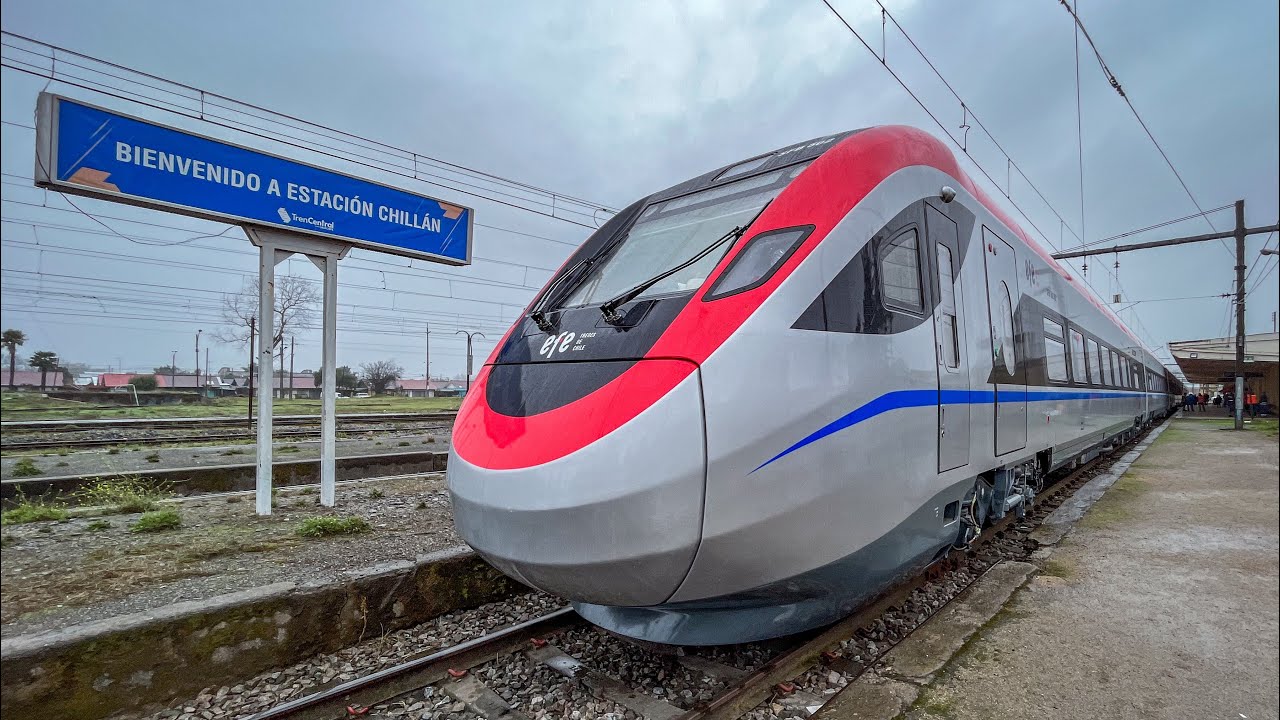Nuevo tren bimodal SFB-500 por primera vez en Estación Chillán