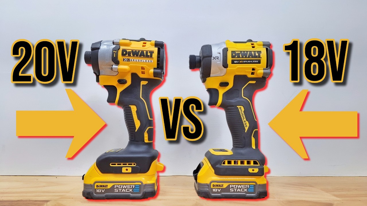 DeWalt 18v Impact Driver VS DeWalt 20v Impact Driver