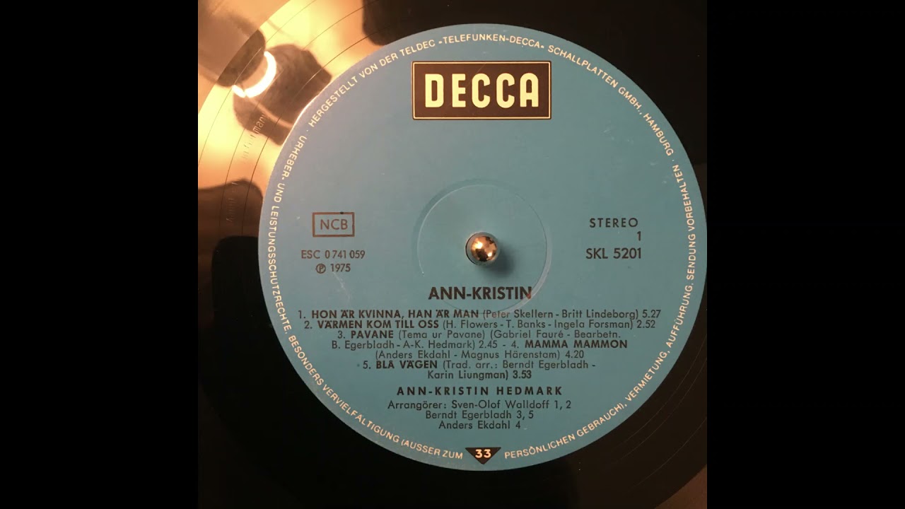 Ann-Kristin Hedmark - Gläds åt var morgon (1974)