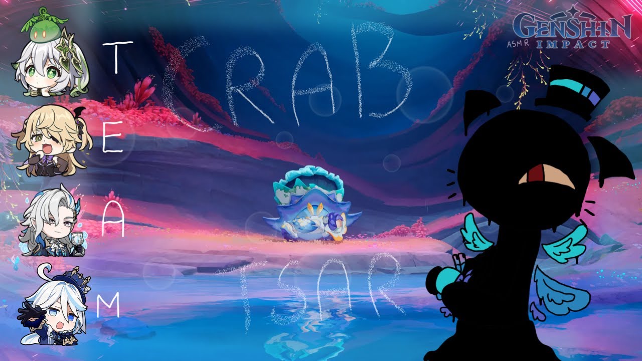 🌊Fighting Crab Tsar | ASMR water/ocean + crab sounds | Genshin Impact | no talking🦀