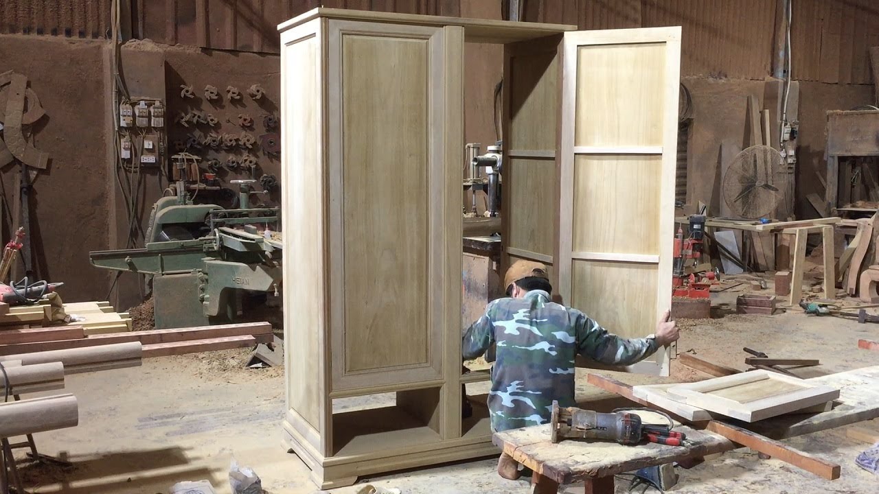 How To Carpenter Building & Install Simple and Cheap Wooden Wardrobe 🔨 Amazing Woodworking Fastest